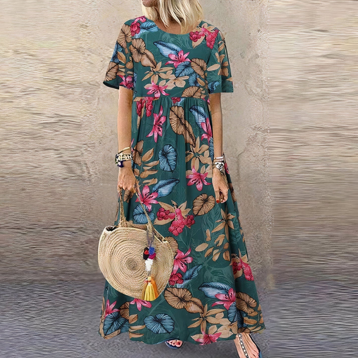 Lara™ | Artisan Floral Summer Dress