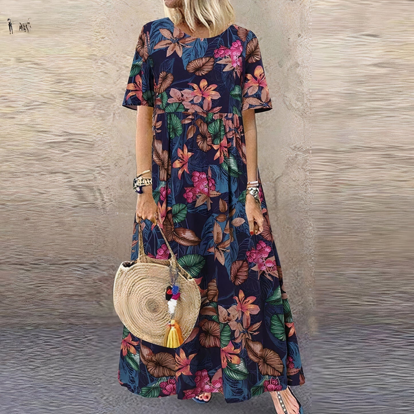 Lara™ | Artisan Floral Summer Dress